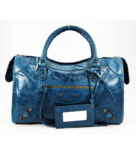 Balenciaga City Bag in Blu Zaffiro